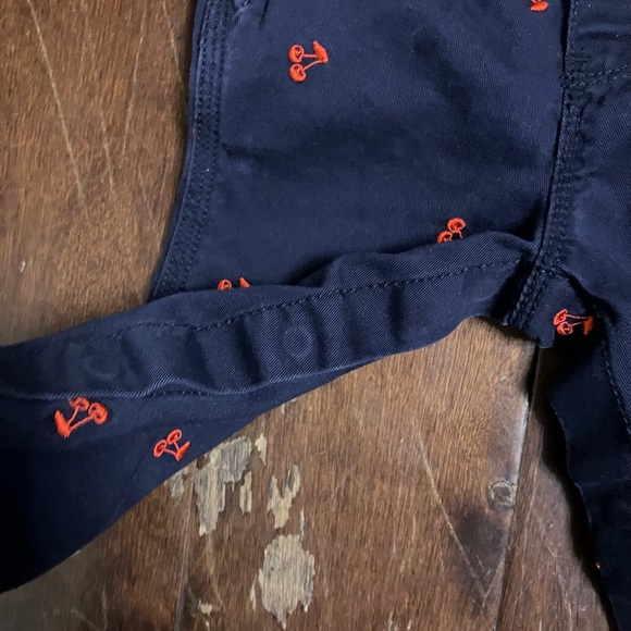 Oshkosh Cherry Print Overalls 12 mo - Picture 4 of 7